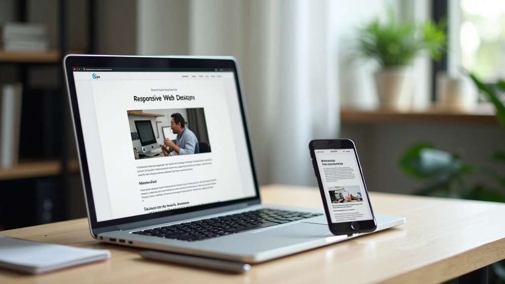 Responsive portfolio website design showcasing mobile and desktop layouts
